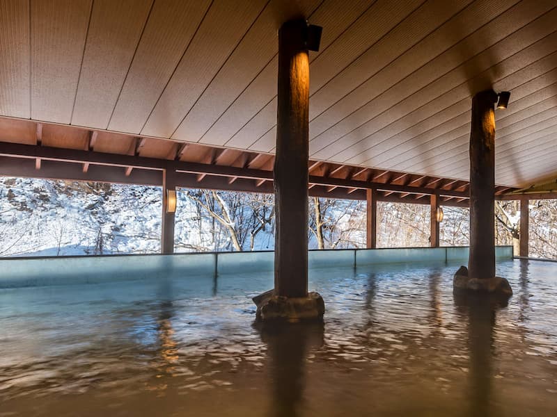 定山渓のプライベート露天風呂 Private open-air onsen bath in Jozankei