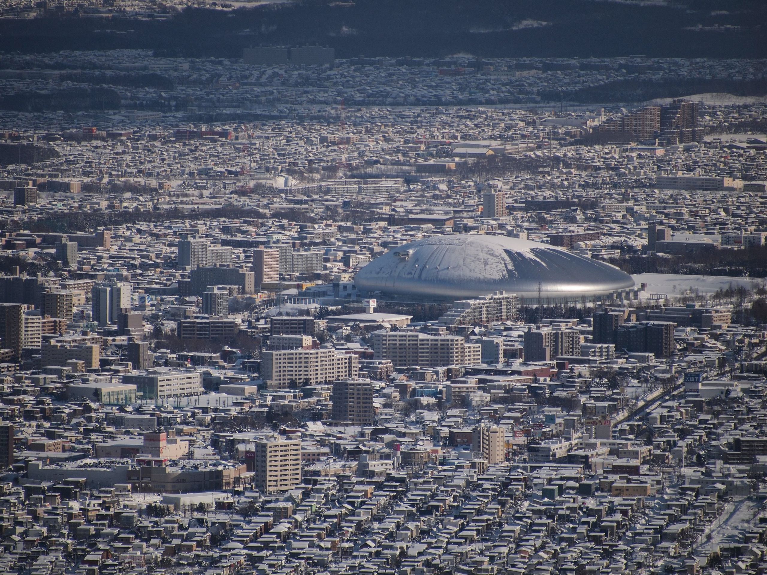雪化粧した札幌の街並み Snow-covered Sapporo cityscape